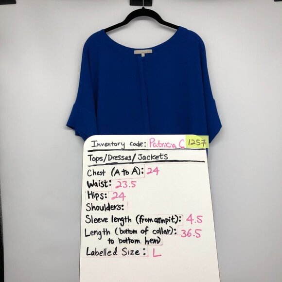 Monk & Lou Cobalt Blue Short Sleeve Shift Dress size L - Picture 15 of 16